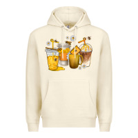 Sandshell coffee cups bumble bee Premium Hoodie - texasbilliewilder