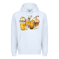 White coffee cups bumble bee Premium Hoodie - texasbilliewilder