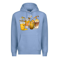 Colony Blue coffee cups bumble bee Premium Hoodie - texasbilliewilder