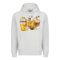 Dove Grey coffee cups bumble bee Premium Hoodie - texasbilliewilder