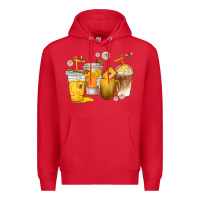 Red coffee cups bumble bee Premium Hoodie - texasbilliewilder