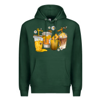 Sports Green coffee cups bumble bee Premium Hoodie - texasbilliewilder