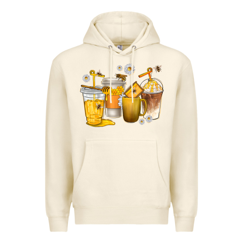 Coffee Cups Bumble Bee Premium Hoodie by texasbilliewilder | Teevron