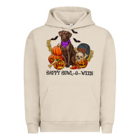 Pigment French Oak Happy Howl-o-ween Urban Hoodie - RanaPortraitStore