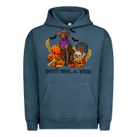 Pigment Midnight Navy Happy Howl-o-ween Urban Hoodie - RanaPortraitStore