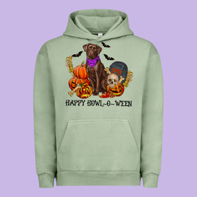 Happy Howl-o-ween Urban Hoodie Designed By Ranaportraitstore