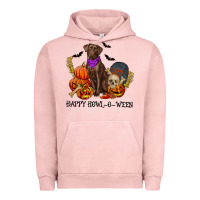 Pigment Salmon Happy Howl-o-ween Urban Hoodie - RanaPortraitStore