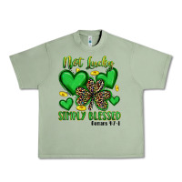 Oil Green not lucky simply blessed Urban Heavy Tee - Artiststas