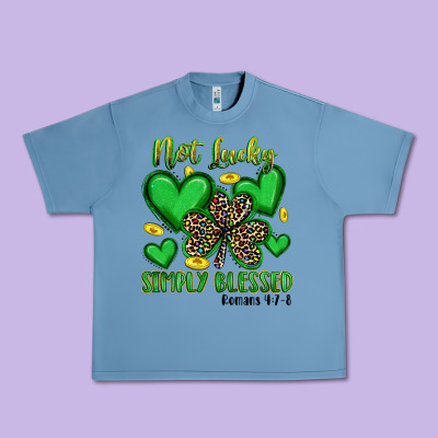 Not Lucky Simply Blessed Urban Heavy Tee Designed By Artiststas
