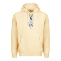 Pina Colada Hand Drawing White Shepherd Premium Hoodie - RanaPortraitStore