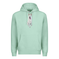 Seafoam Hand Drawing White Shepherd Premium Hoodie - RanaPortraitStore