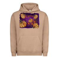 Pigment Burro Halloween Pumpkin Cobweb Background Urban Hoodie - RanaPortraitStore