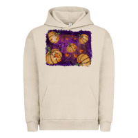 Pigment French Oak Halloween Pumpkin Cobweb Background Urban Hoodie - RanaPortraitStore