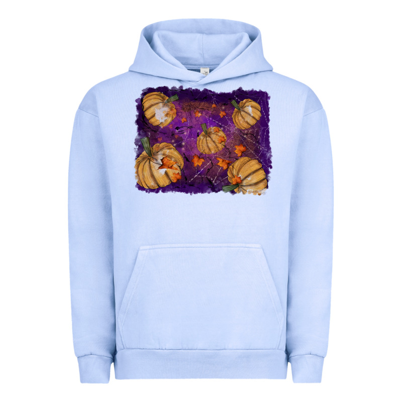 Halloween Pumpkin Cobweb Background Urban Hoodie by RanaPortraitStore | Teevron