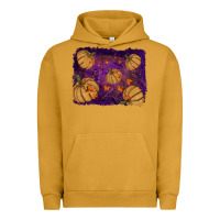 Pigment Peanut Butter Halloween Pumpkin Cobweb Background Urban Hoodie - RanaPortraitStore