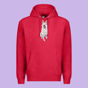Hand Drawing White Shepherd Premium Hoodie Designed By Ranaportraitstore