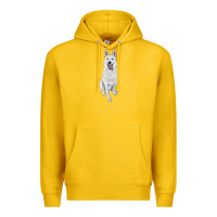 Lemon Hand Drawing White Shepherd Premium Hoodie - RanaPortraitStore