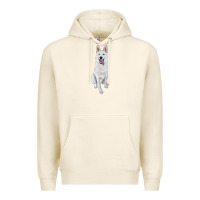 Tofu Hand Drawing White Shepherd Premium Hoodie - RanaPortraitStore