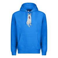 True Royal Hand Drawing White Shepherd Premium Hoodie - RanaPortraitStore
