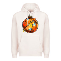 Pale Pink christmas  baskerball Premium Hoodie - Zillion Design Studio