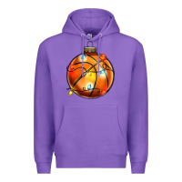 Purple christmas  baskerball Premium Hoodie - Zillion Design Studio