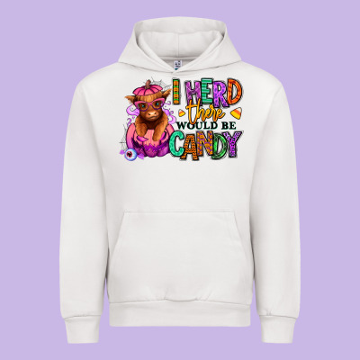 I Herd There Would Be Candy Heifer Urban Hoodie Designed By Ranaportraitstore