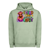 Pigment Oil Green I herd there would be candy Heifer Urban Hoodie - RanaPortraitStore