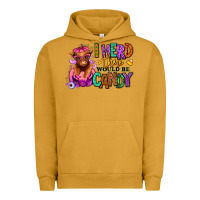Pigment Peanut Butter I herd there would be candy Heifer Urban Hoodie - RanaPortraitStore