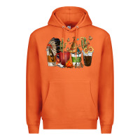 Carrot coffee cups indian headdress Premium Hoodie - texasbilliewilder
