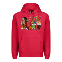 Cardinal coffee cups indian headdress Premium Hoodie - texasbilliewilder