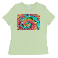 Tie Dye Leopard Cowhide Glitter Background Ladies Tee | Teevron