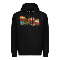 Black cowboy coffee cups Premium Hoodie - texasbilliewilder