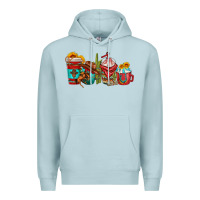 Blue Mist cowboy coffee cups Premium Hoodie - texasbilliewilder