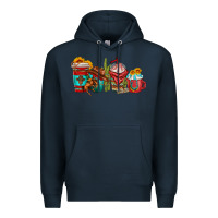 Navy cowboy coffee cups Premium Hoodie - texasbilliewilder