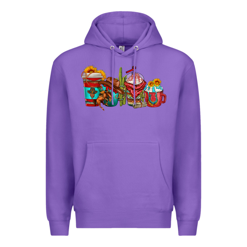 Cowboy Coffee Cups Premium Hoodie by texasbilliewilder | Teevron
