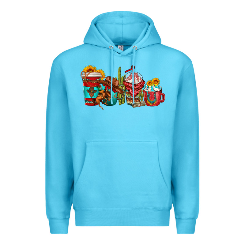 Cowboy Coffee Cups Premium Hoodie by texasbilliewilder | Teevron