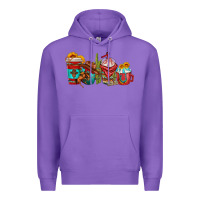 Purple cowboy coffee cups Premium Hoodie - texasbilliewilder