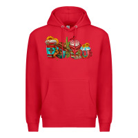 Red cowboy coffee cups Premium Hoodie - texasbilliewilder