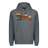 Rock cowboy coffee cups Premium Hoodie - texasbilliewilder