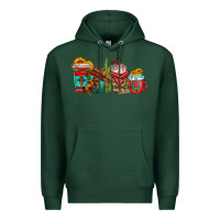 Sports Green cowboy coffee cups Premium Hoodie - texasbilliewilder