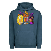 Pigment Midnight Navy Halloween hocus pocus coffee cups Urban Hoodie - RanaPortraitStore
