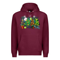 Burgundy leopard with tennis Premium Hoodie - Zillion Design Studio
