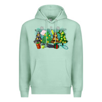 Seafoam leopard with tennis Premium Hoodie - Zillion Design Studio