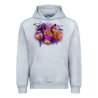 Heather Grey Halloween sneaker and heel afro woman Urban Hoodie - RanaPortraitStore