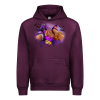 Mauve Wine Halloween sneaker and heel afro woman Urban Hoodie - RanaPortraitStore