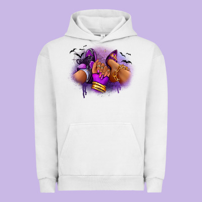 Halloween Sneaker And Heel Afro Woman Urban Hoodie Designed By Ranaportraitstore