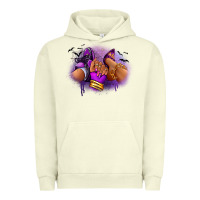 Pigment Pistachio Halloween sneaker and heel afro woman Urban Hoodie - RanaPortraitStore