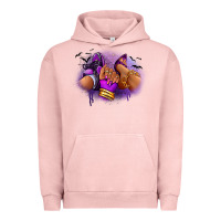 Pigment Salmon Halloween sneaker and heel afro woman Urban Hoodie - RanaPortraitStore