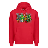 Red christmas trees with tennis Premium Hoodie - Zillion Design Studio