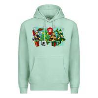 Seafoam christmas trees with tennis Premium Hoodie - Zillion Design Studio